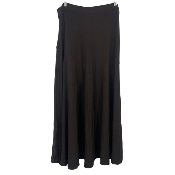 Chicos Midi Skirt Size 2 Large Brown Maxi Long Stretch Full Women NWT New - Picture 5 of 8